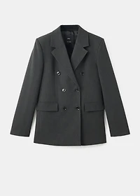 Double-breasted suit blazer