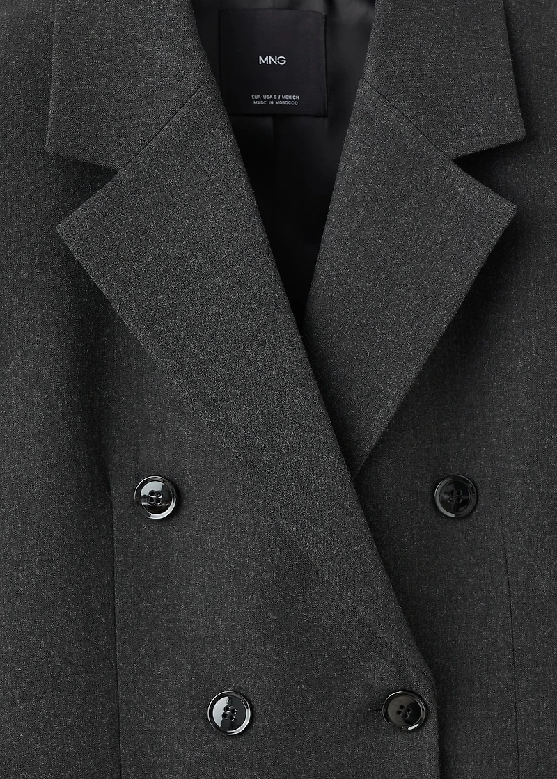 Double-breasted suit blazer