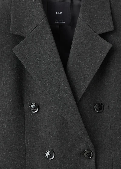 Double-breasted suit blazer