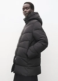 Hood puffer coat