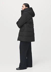 Hood puffer coat