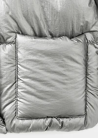 Metallic puffer jacket