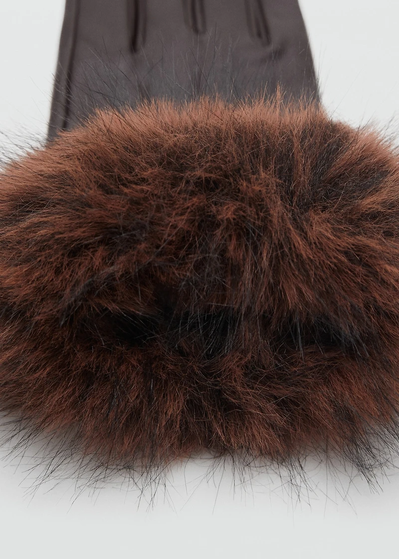 Combined leather glove