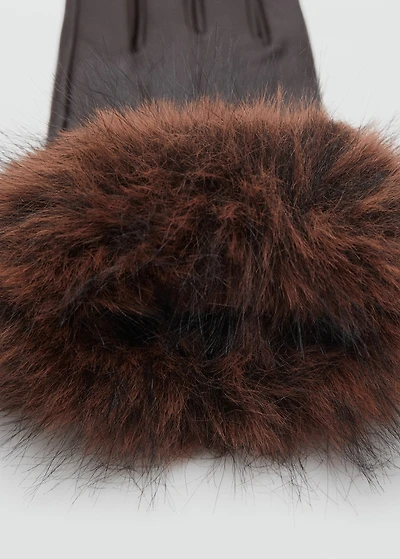 Combined leather glove