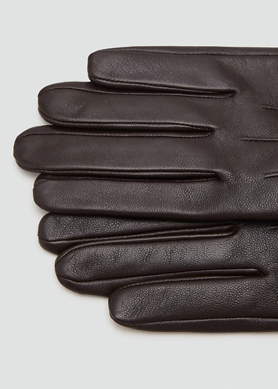 Combined leather glove