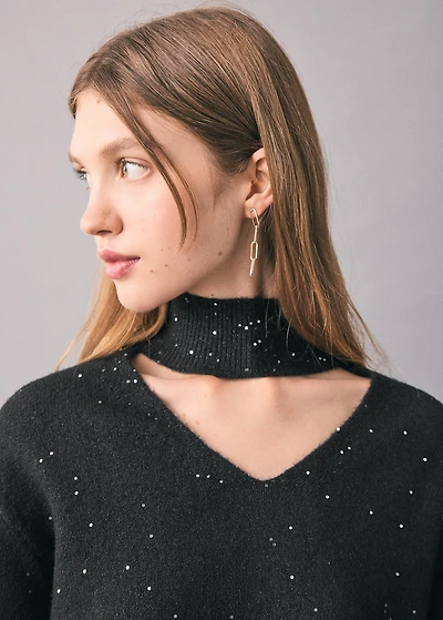 Knit paillette sweater