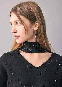 Knit paillette sweater