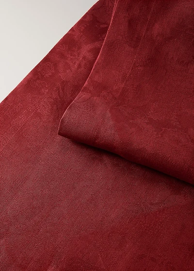 Jacquard linen floral-print tablecloth for 6 to 8 diners