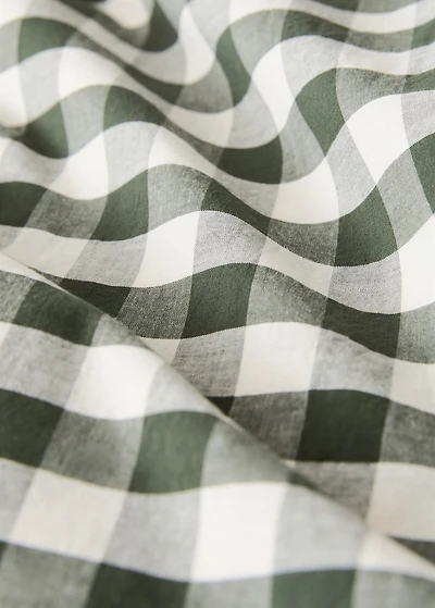 Yarn-dyed cotton gingham check duvet cover for 180/200cm bed