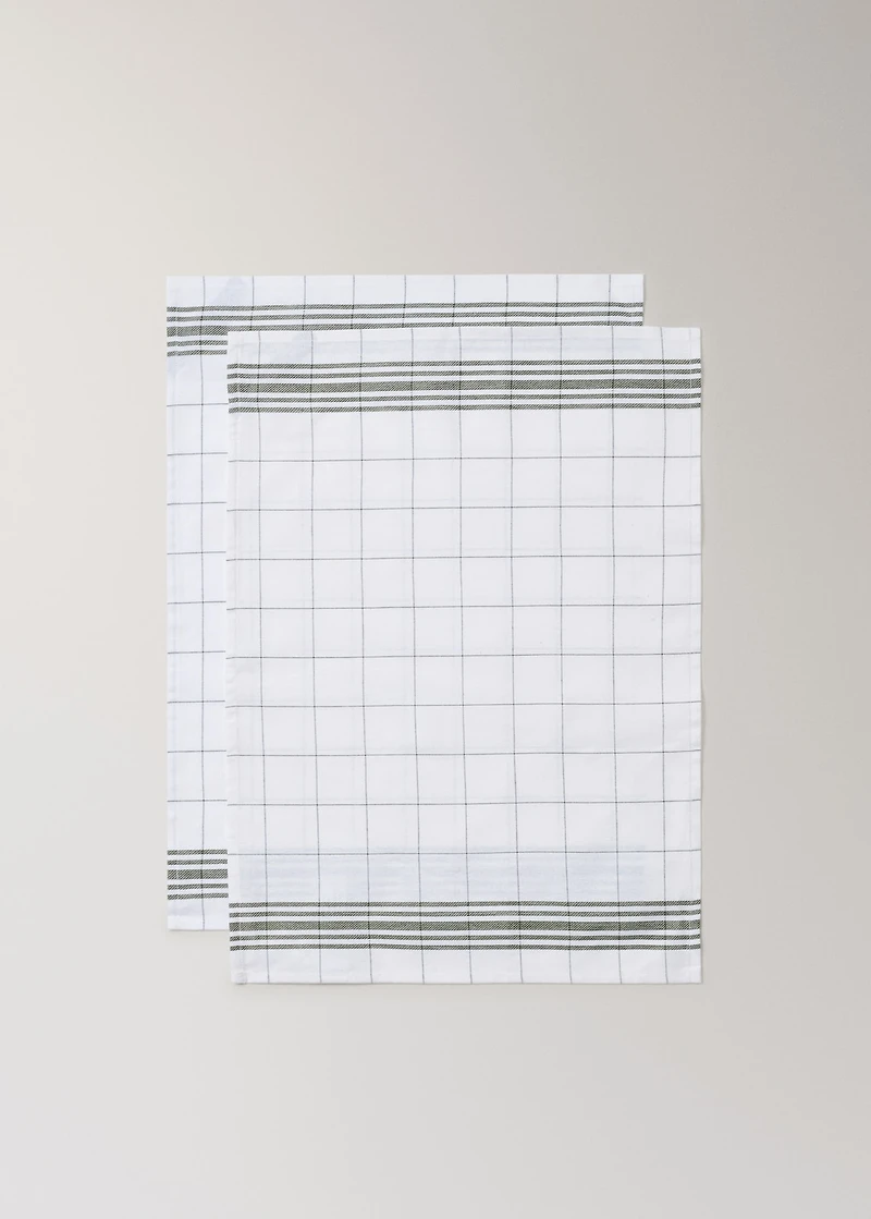 Check tea towels