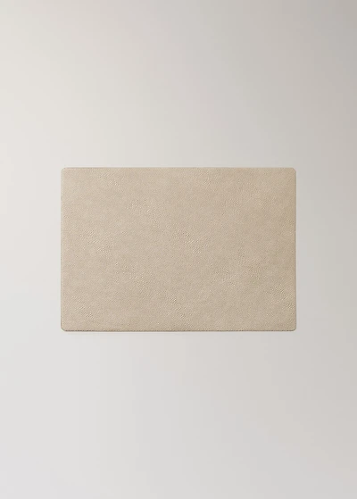 Metallic faux-leather rectangular placemats