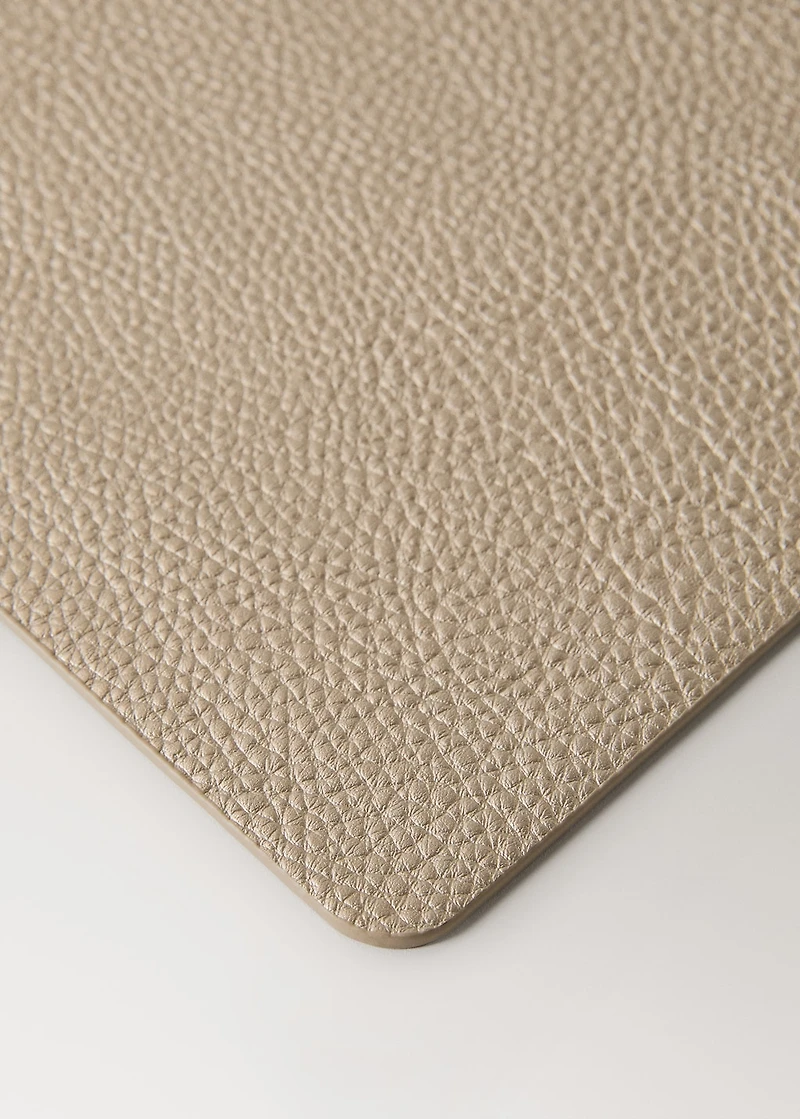 Metallic faux-leather rectangular placemats