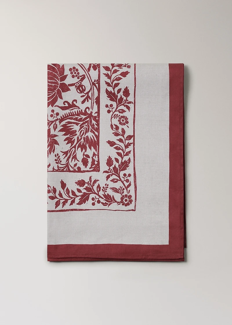 Cotton twill tablecloth for 2 to 4 diners