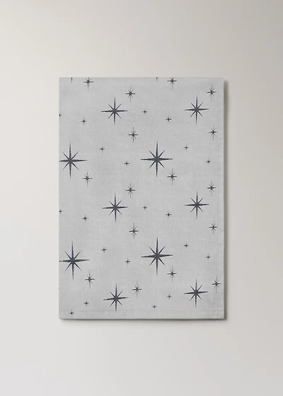 Cotton tablecloth with star pattern for 6 to 8 diners