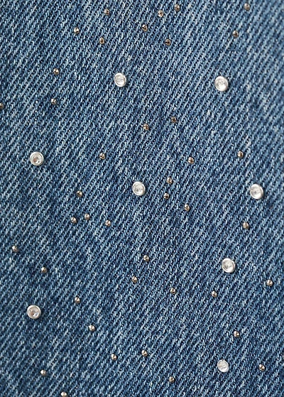 Wide-leg jeans with rhinestones