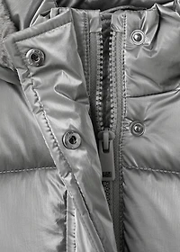 Metallic puffer jacket