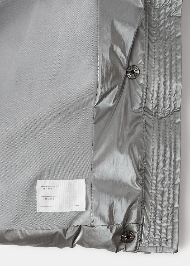 Metallic puffer jacket