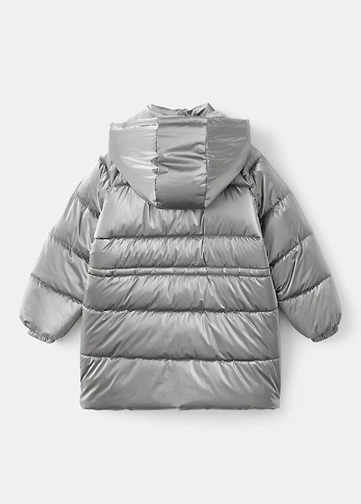 Metallic puffer jacket