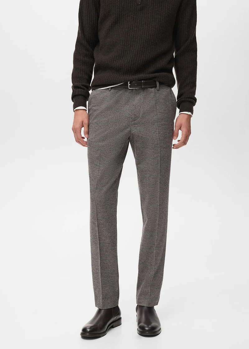 Slim-fit flannel pants