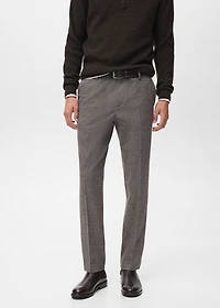 Slim-fit flannel pants