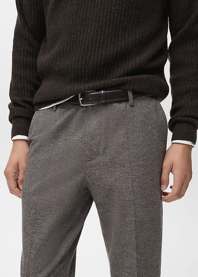 Slim-fit flannel pants