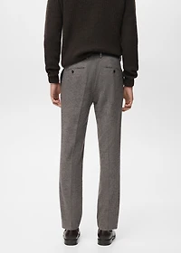 Slim-fit flannel pants