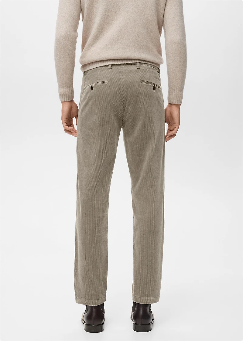 Corduroy slim-fit pants