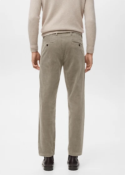 Corduroy slim-fit pants