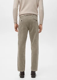 Corduroy slim-fit pants