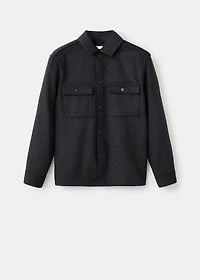 Wool-blend check jacket