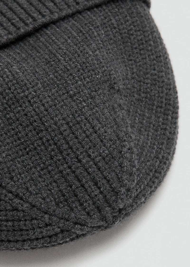 Rib-knit cap