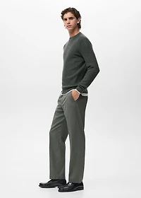 Knitted ribbed sweater