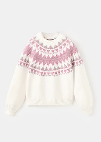 Jacquard knitted sweater