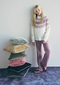 Jacquard knitted sweater