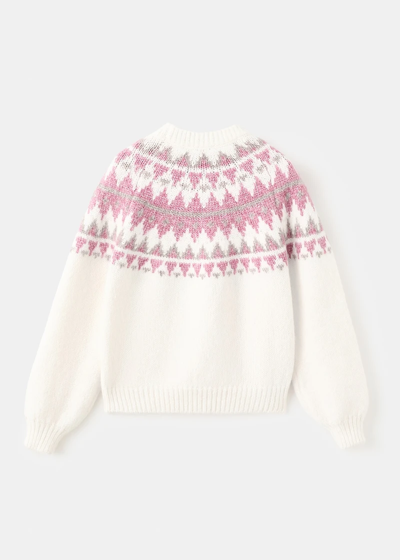 Jacquard knitted sweater