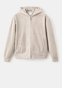 Corduroy hooded sweatshirt