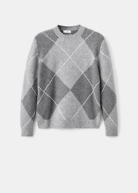 Argyle knit sweater