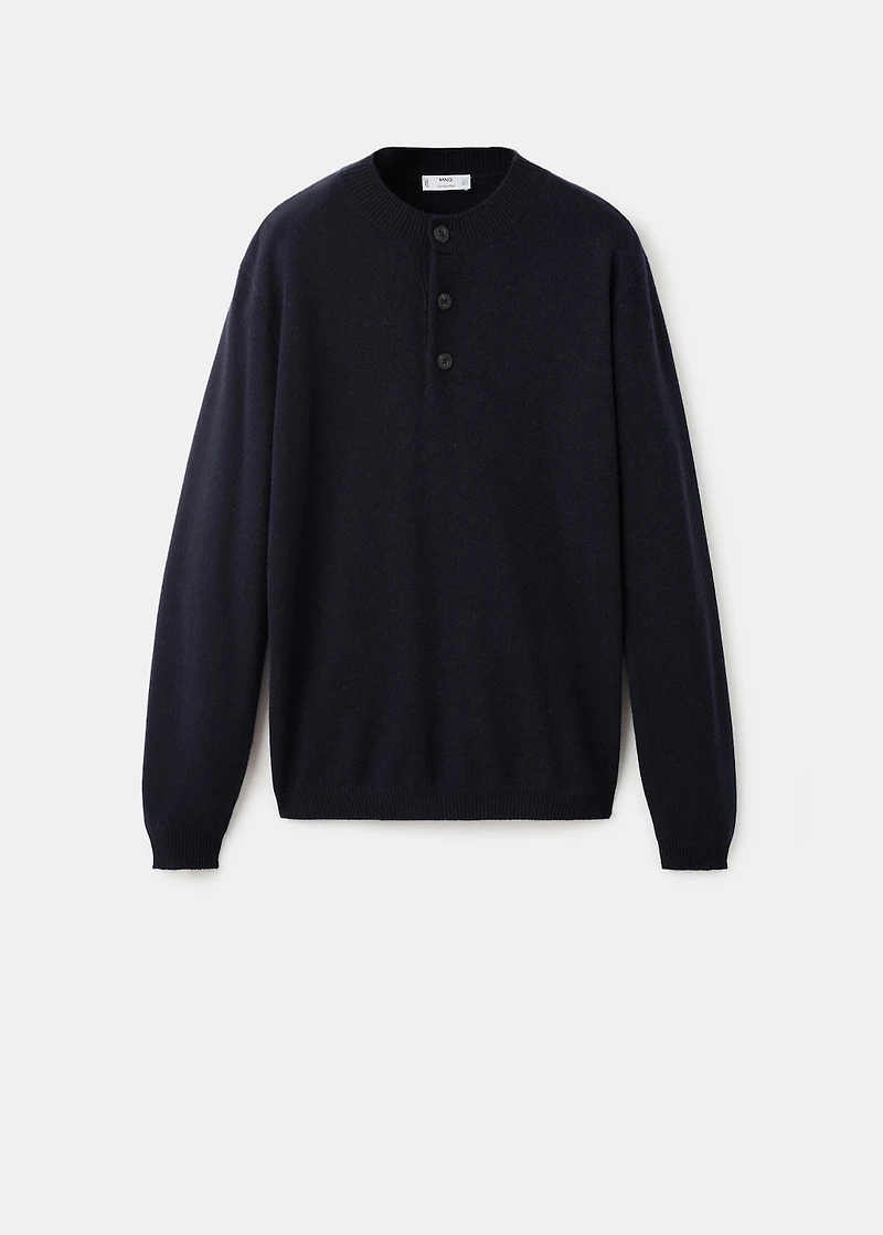 100% extra-fine wool knitted sweater