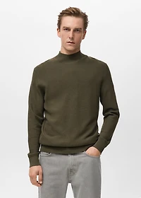 Structured perkins-neck sweater