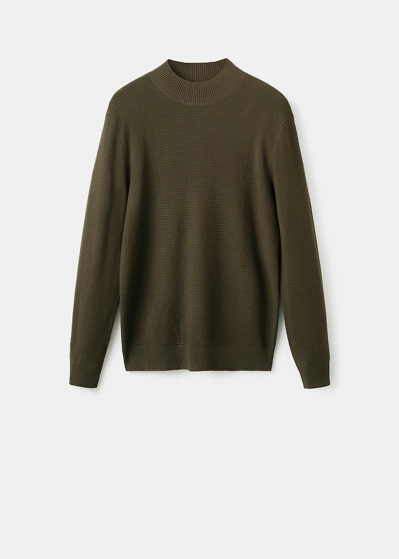 Structured perkins-neck sweater