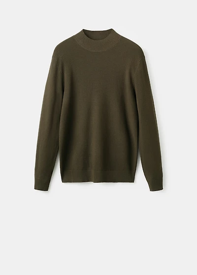 Structured perkins-neck sweater