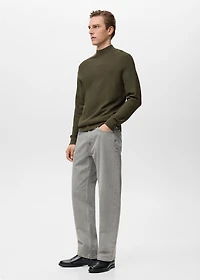 Structured perkins-neck sweater