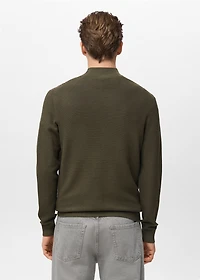 Structured perkins-neck sweater