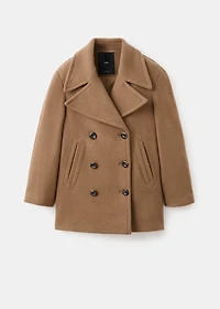 Double-breasted Manteco wool coat