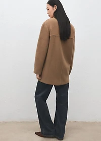Double-breasted Manteco wool coat