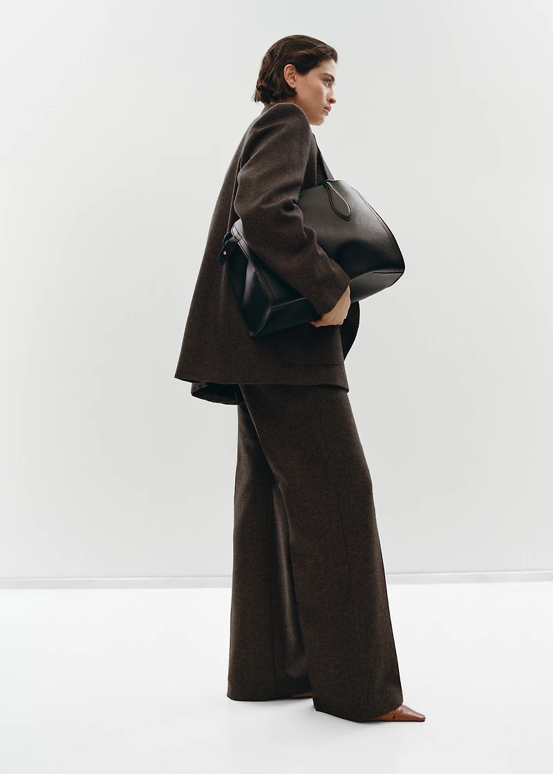 Speckled wool trousers