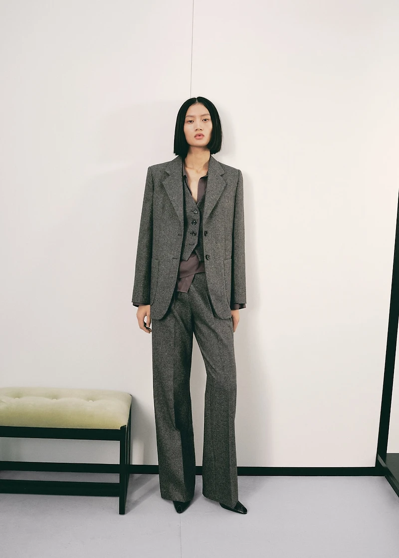 Speckled wool trousers