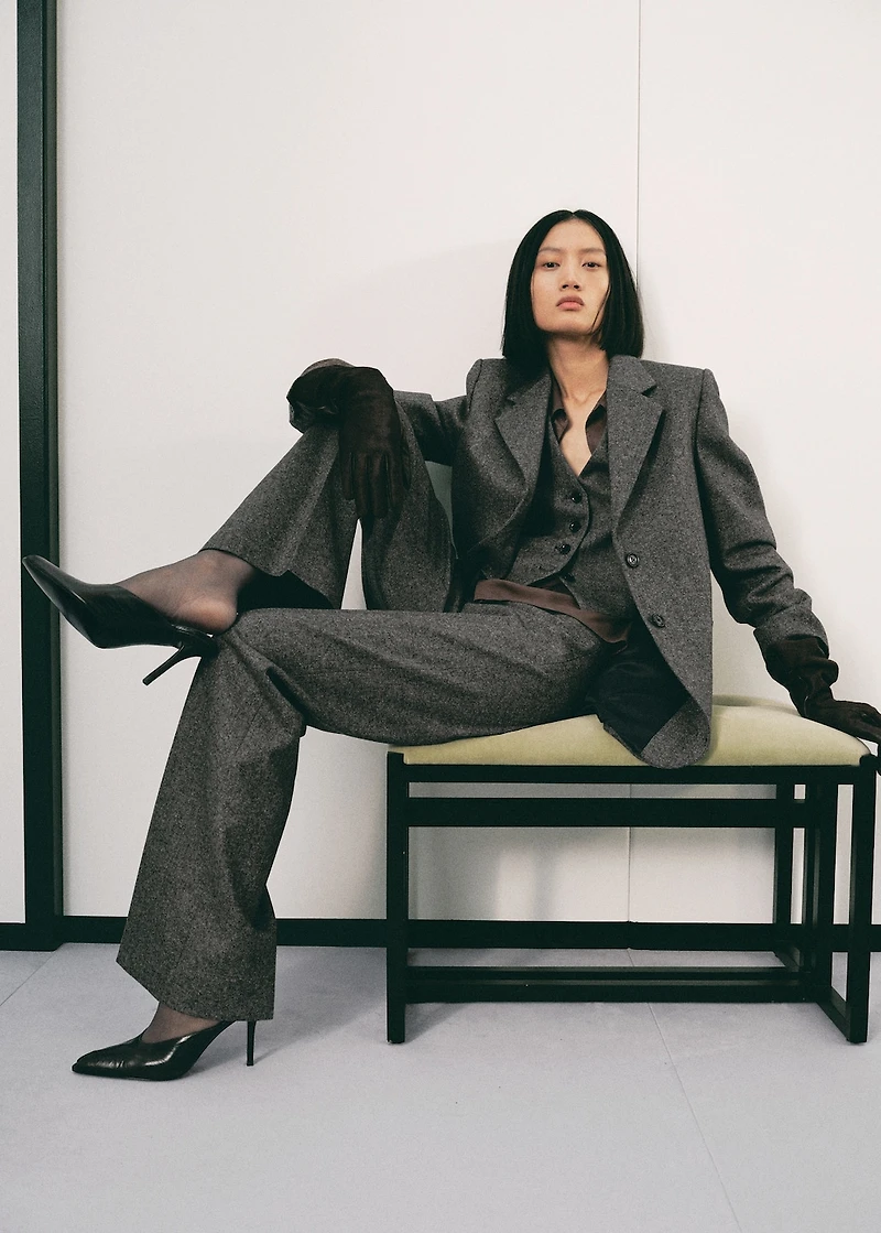 Speckled wool trousers