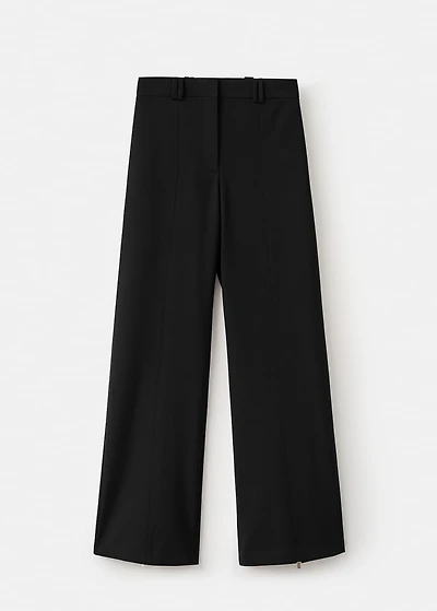 Zipped straight trousers