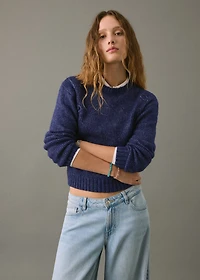 Knit embroidered sweater